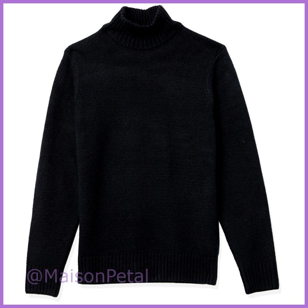 Men's Long-Sleeve Soft Touch Turtleneck Sweater Cotton Blend Pullover